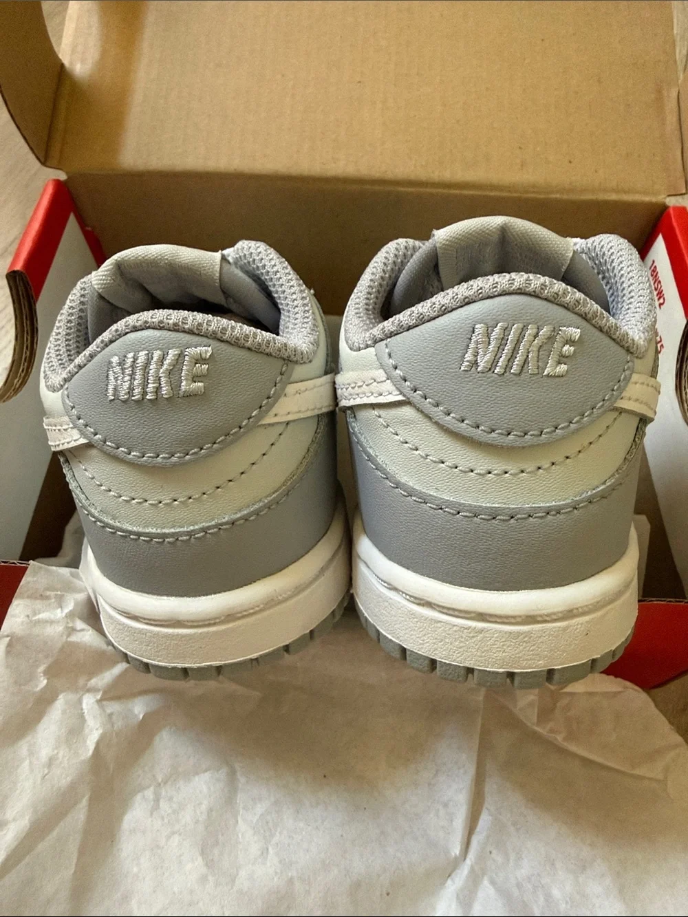 New Toddler Nike Dunk Low Wolf Grey